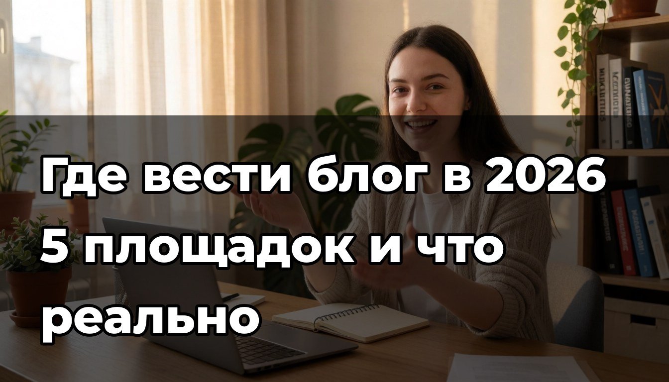 Блог есть, а заявок нет: обложка статьи про 5 площадок для блога в 2026 году