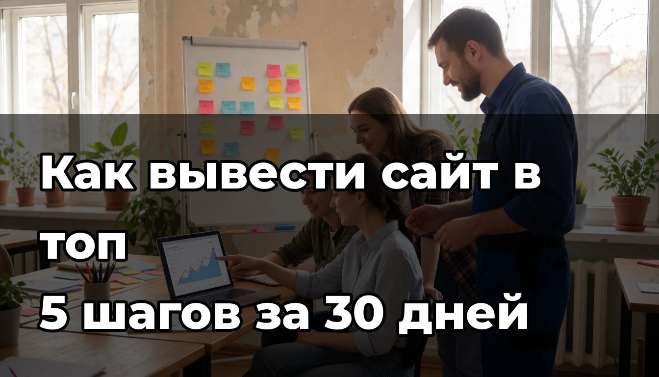 Как вывести сайт в топ поиска: обложка статьи о быстром продвижении