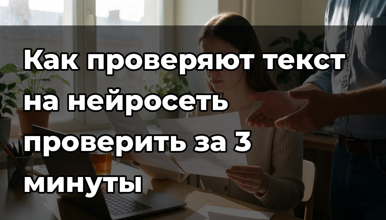 Фото для проверки текста на написание нейросетью в статье