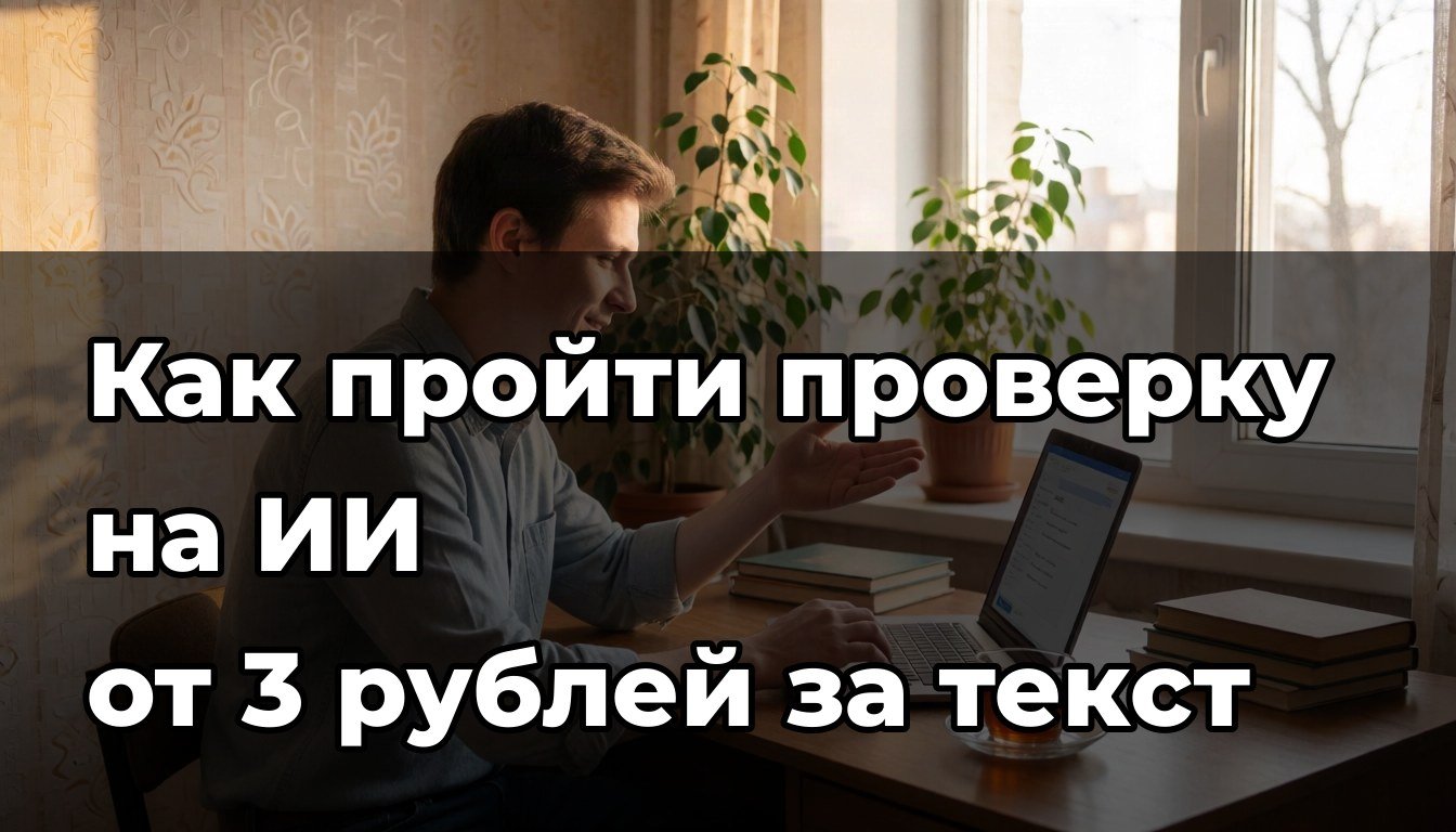 Обложка статьи как пройти проверку на ИИ текст и что показывает холодная проверка
