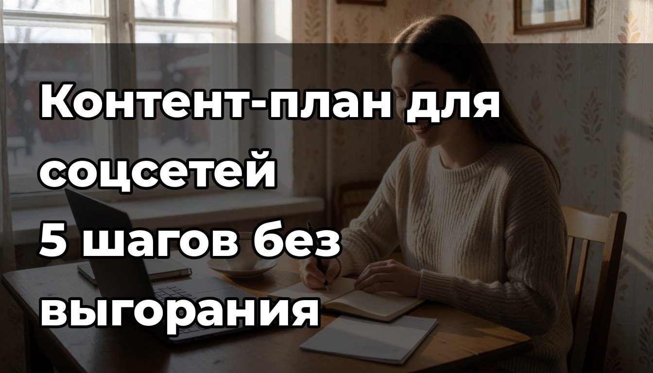 Как составить контент-план для соцсетей: 5 шагов без выгорания
