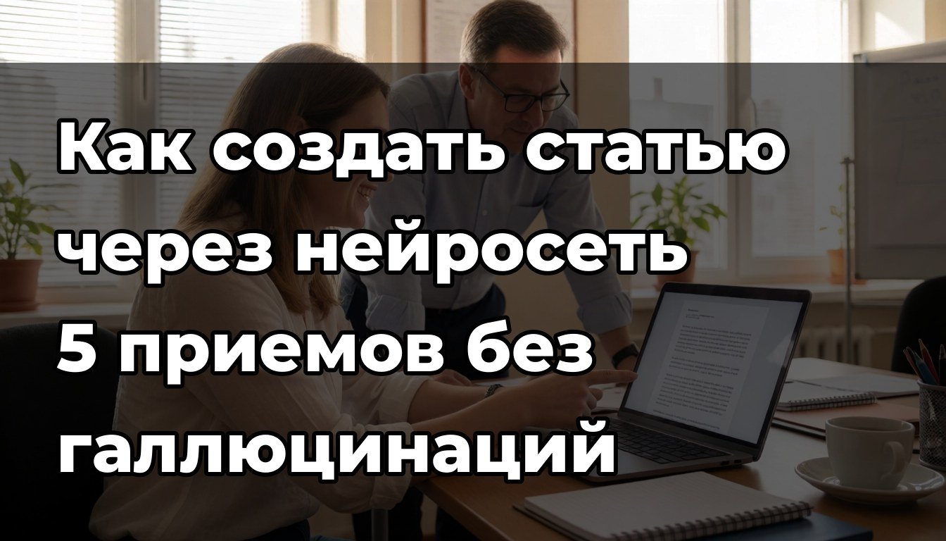 Как создать статью через нейросеть: 5 шагов без галлюцинаций