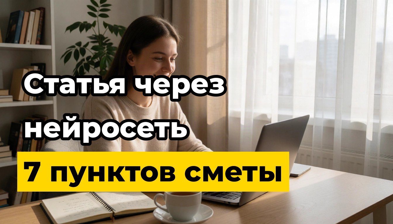 Фото к смете на статью, которую пишет нейросеть, — сколько стоит ии текст