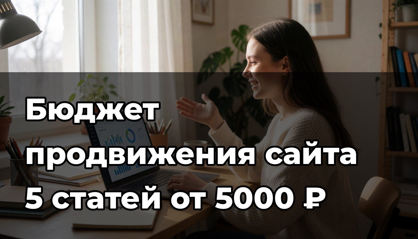 Продвижение молодого сайта: 5 статей бюджета на старте
