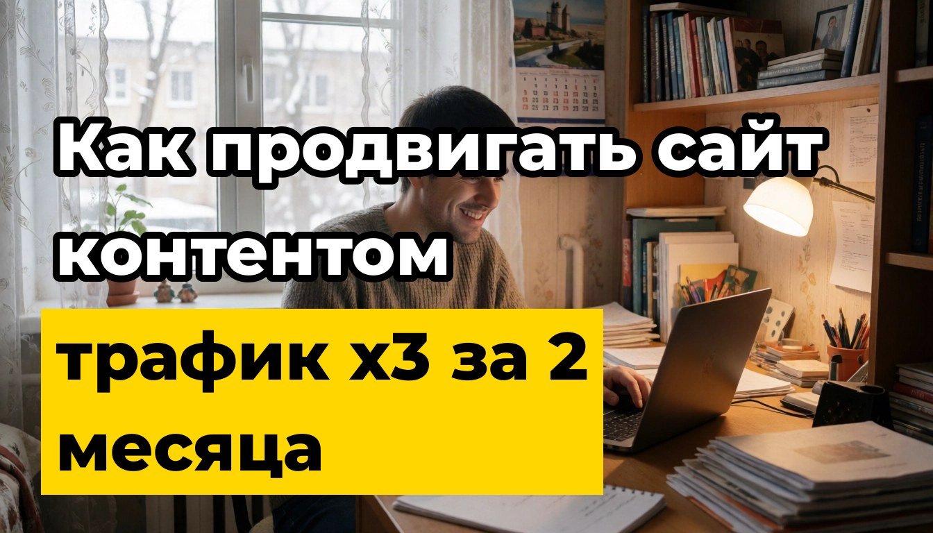 Продвижение сайта с помощью контента начинается с этой обложки