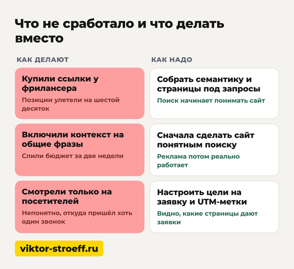 Что не сработало и что делать вместо при продвижении сайта в топе