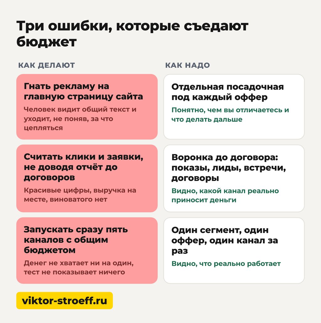Три ошибки, которые съедают бюджет в рекламе строительства домов