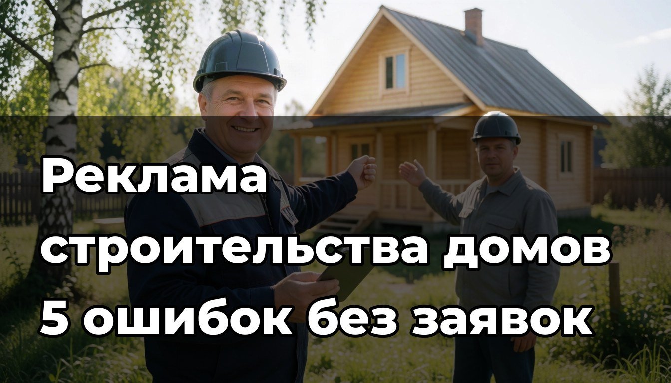 Реклама строительства домов: 5 ошибок, из-за которых нет заявок