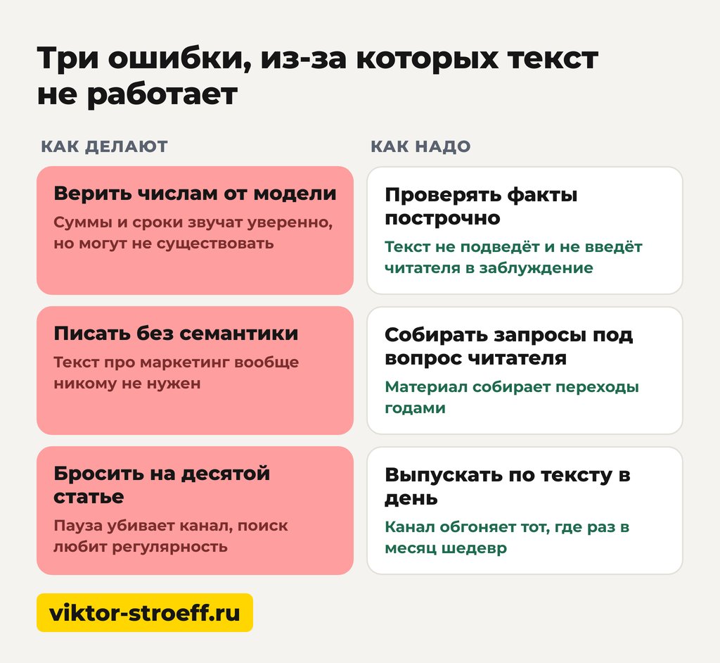 Три ошибки, из-за которых текст не работает