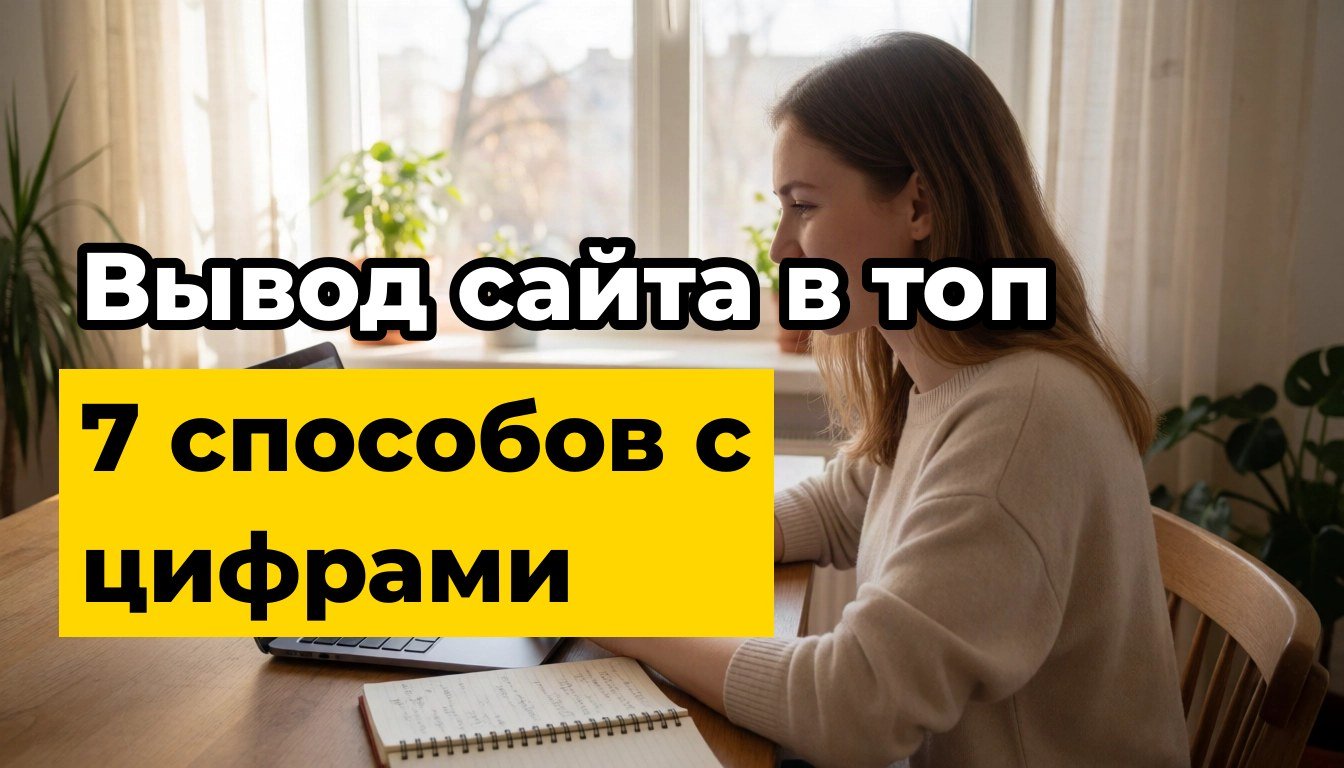Обложка статьи вывод в топ Яндекс работающие способы продвижения